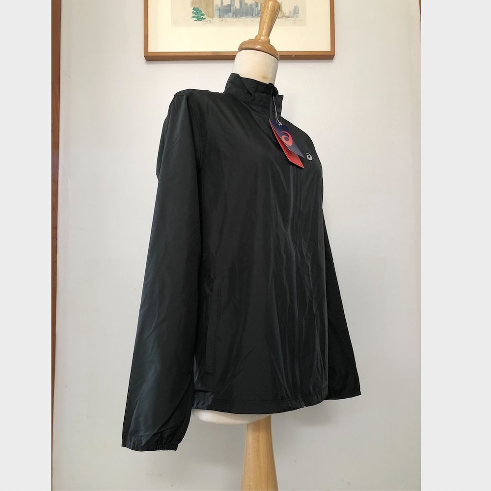 ASICS Womens Windbreaker Jacket - Dark Gray/Medium